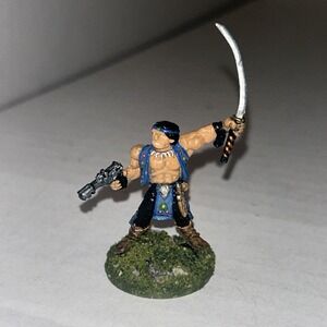 Ral Partha Warhammer Metal Painted Miniature Native American Warrior Curve Sword